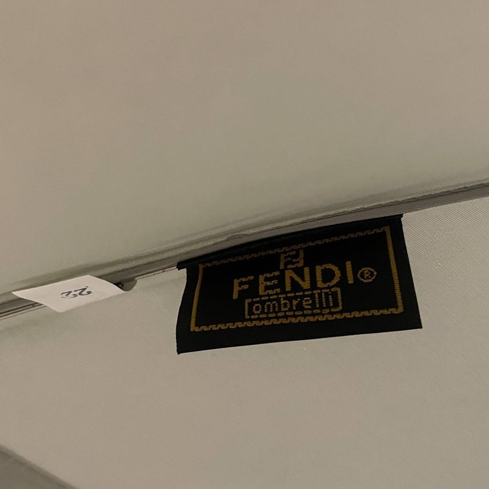 Fendi Light Gray Designer Folding Umbrella - Picture 8 of 10